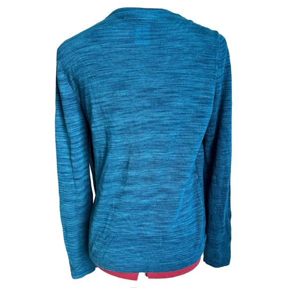 Jones New York Women’s Size Medium 100% Cashmere Sell‎ Cardigan Sweater Blue - Picture 2 of 7